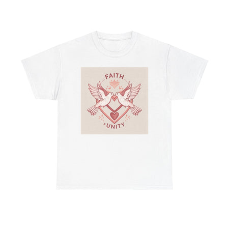 Faith & Unity Dove T-Shirt — Vintage Love Heart Graphic Tee