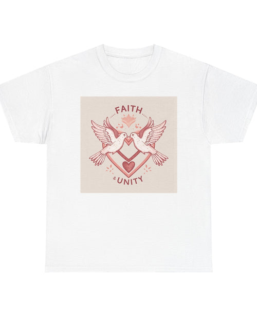 Load image into Gallery viewer, Faith &amp; Unity Dove T-Shirt — Vintage Love Heart Graphic Tee
