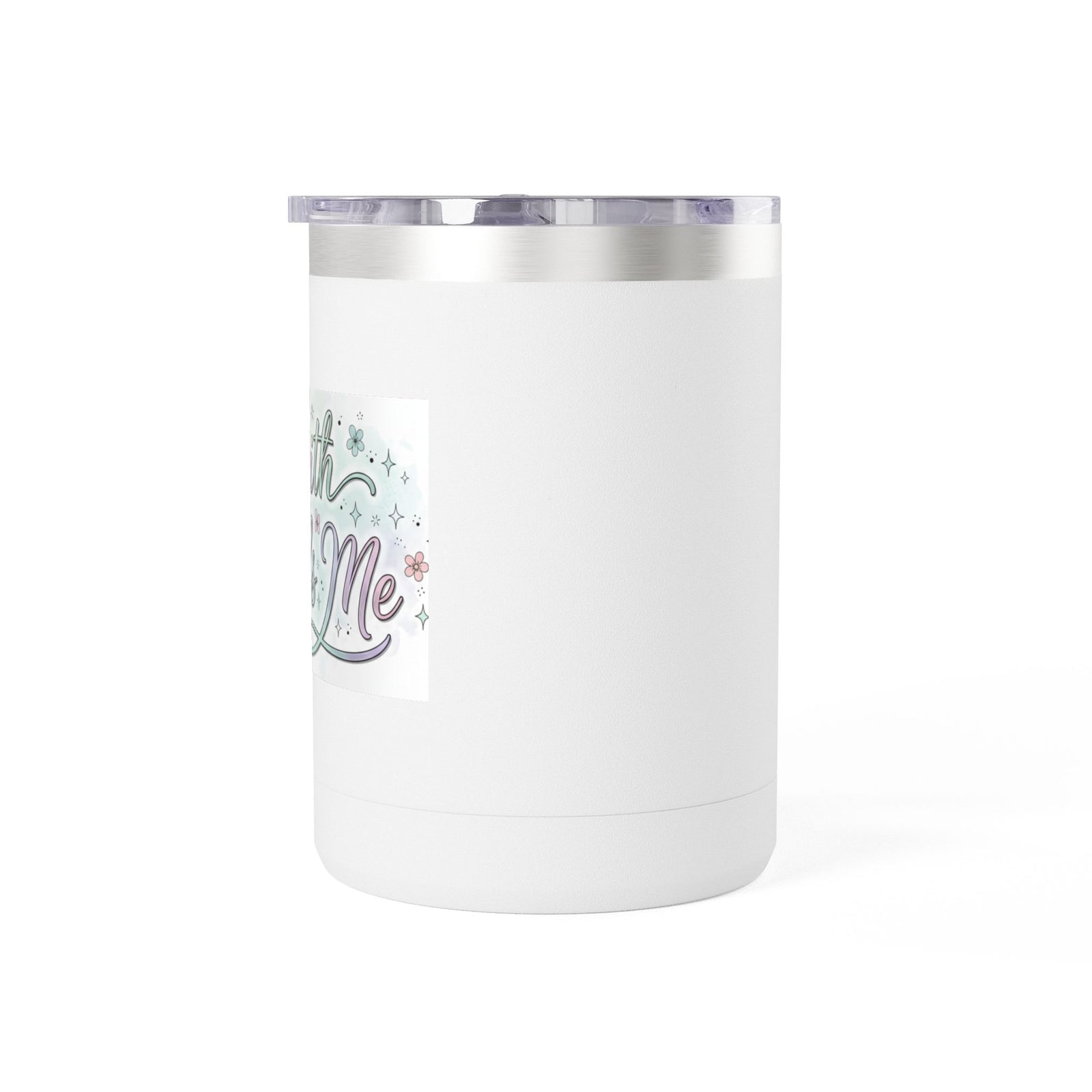 15oz Insulated Coffee Tumbler Mug — "Faith Fuels Me" Pastel Star Design