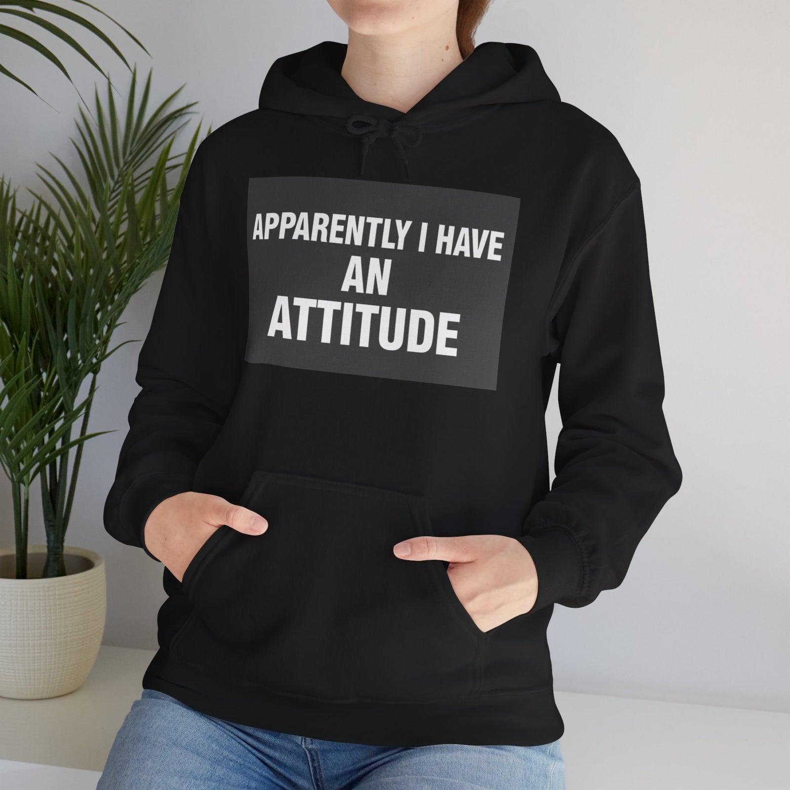Attitude Statement Hoodie — "Apparently I Have An Attitude" Graphic Hoodie unisex