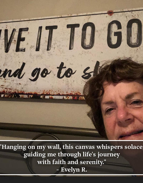 Load image into Gallery viewer, Give It to God and Go to Sleep – Rustic Christian Wall Art for Peaceful Nights
