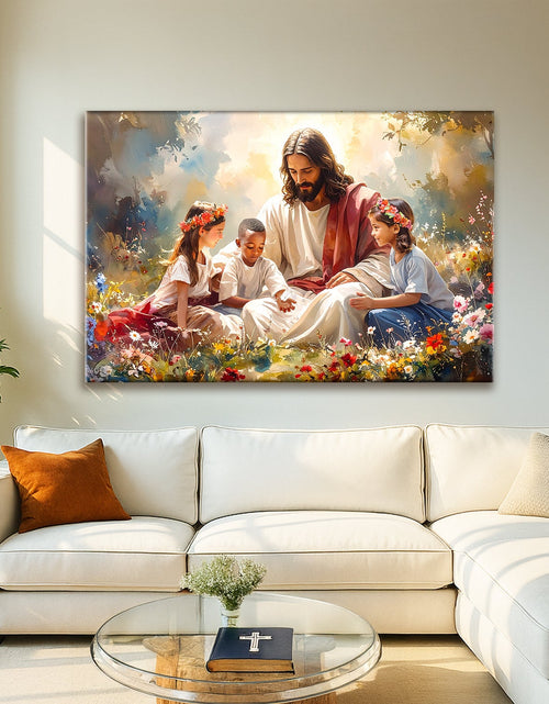 Load image into Gallery viewer, Jesus With Children Faith Wall Art IX
