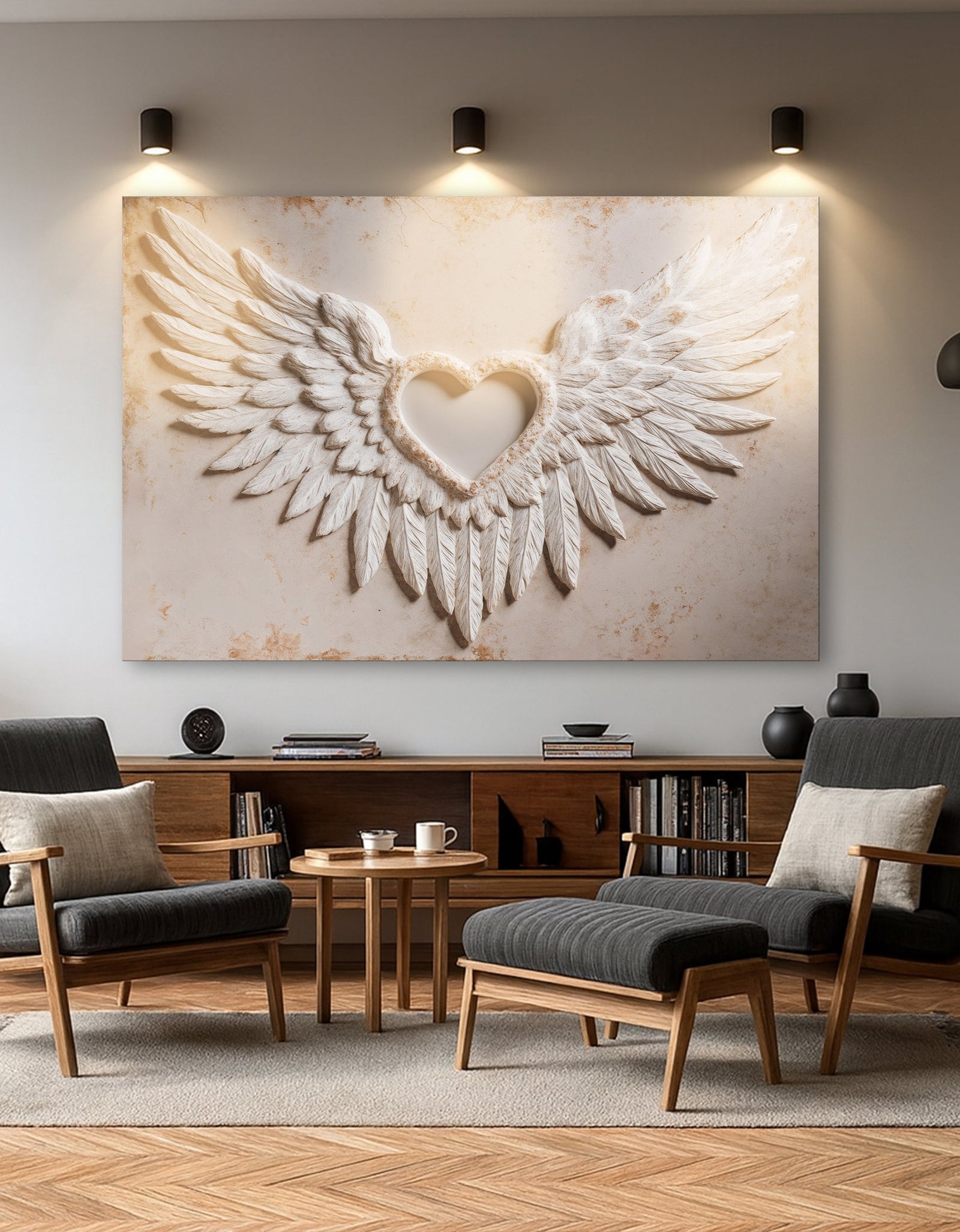 Wings of Love Abstract Wall Art II