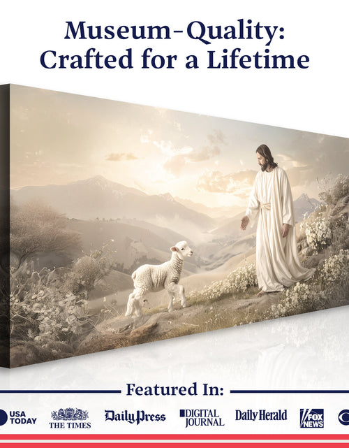 Load image into Gallery viewer, Jesus Protects The Lamb From Wolves Faith Wall Art X

