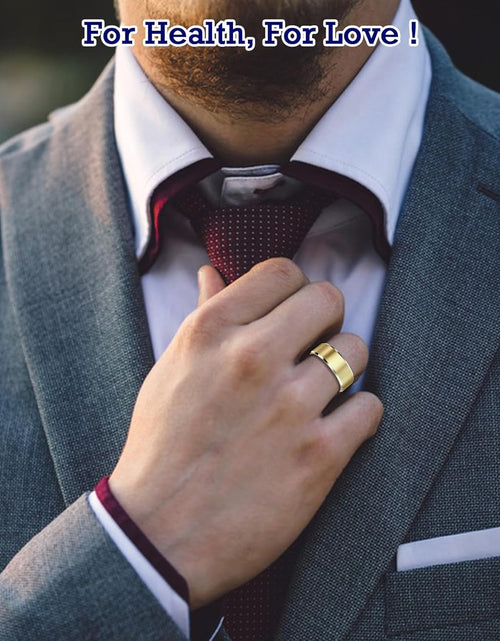 Load image into Gallery viewer, Smart Ring Health Tracker, Sleep Tracker Ring with Heart Rate, Waterproof Fitness Ring for Activity Monitoring/Steps/Distance/Calories,Air Gestures,Up to 7-Day Battery,For Ios Android (Light Gold,#12)
