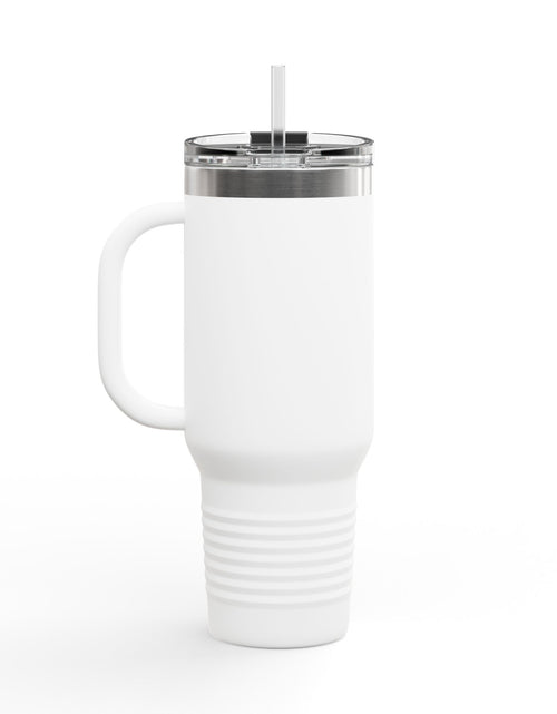 Load image into Gallery viewer, 40oz Insulated Travel Mug — "Faith Fuels Me" Inspirational White Tumbler
