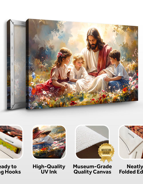 Load image into Gallery viewer, Jesus With Children Faith Wall Art II
