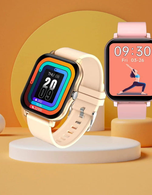 Load image into Gallery viewer, Smart Fitness Tracker Watch for Android/Ios - IP68, Heart Rate/Blood Oxygen/Sleep Monitoring, 8 Sports Modes, Breath Training, Weather Updates - 1.69-Inch Display for Men and Women (Rose Gold)
