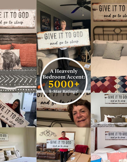 Load image into Gallery viewer, Give It to God and Go to Sleep – Rustic Christian Wall Art for Peaceful Nights
